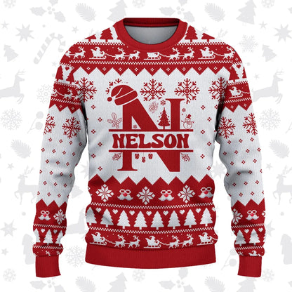 NELSON Personalized Christmas Pajama Set - Holiday Gift Outfit 13K1-CR2