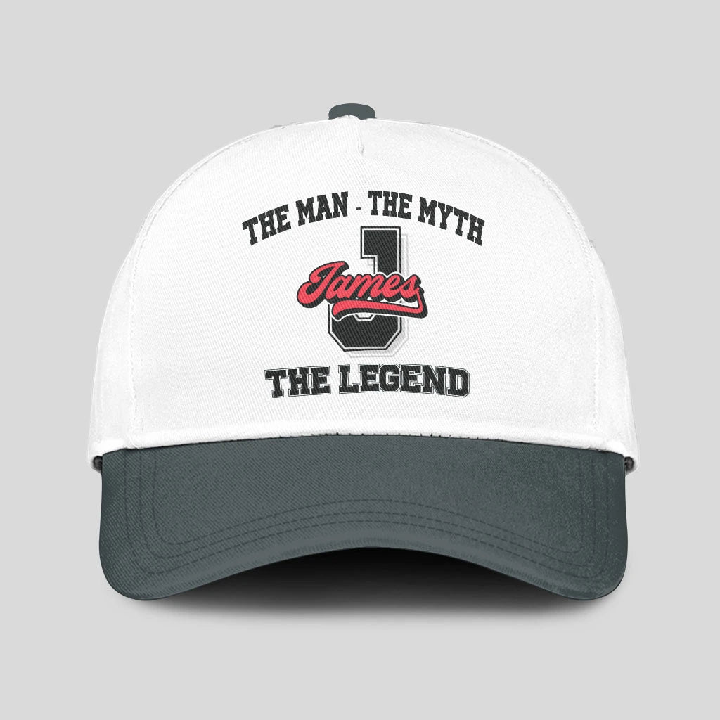 The Man The Myth The Legend Custom Initial Letter And Name Cap JAMES 13K1 C38PF