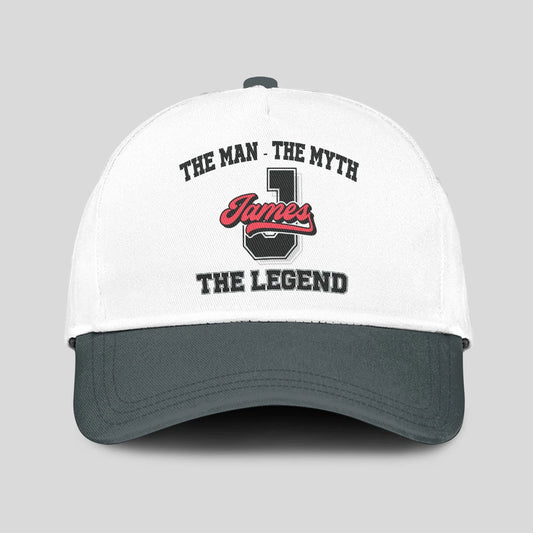 The Man The Myth The Legend Custom Initial Letter And Name Cap JAMES 13K1 C38PF