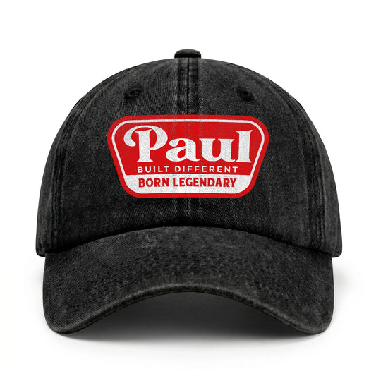 Built Different Born Legendary Red Logo Washed Cap PAUL 13K1 C63PF