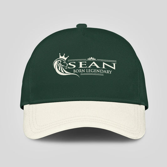 Born Legendary Lion Logo Sage Green And Beige Cap SEAN 13K1 C182PF