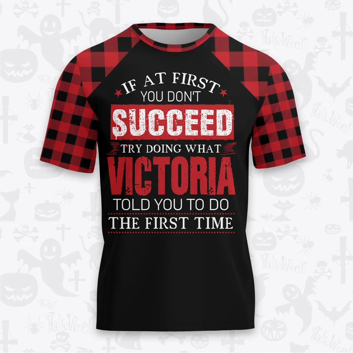 VICTORIA Buffalo Plaid Pajamas Set Tshirt & Pants 13K1-EV2