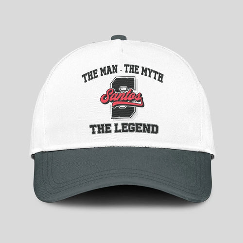The Man The Myth The Legend Custom Initial Letter And Name Cap SANTOS 13K1 C38PF