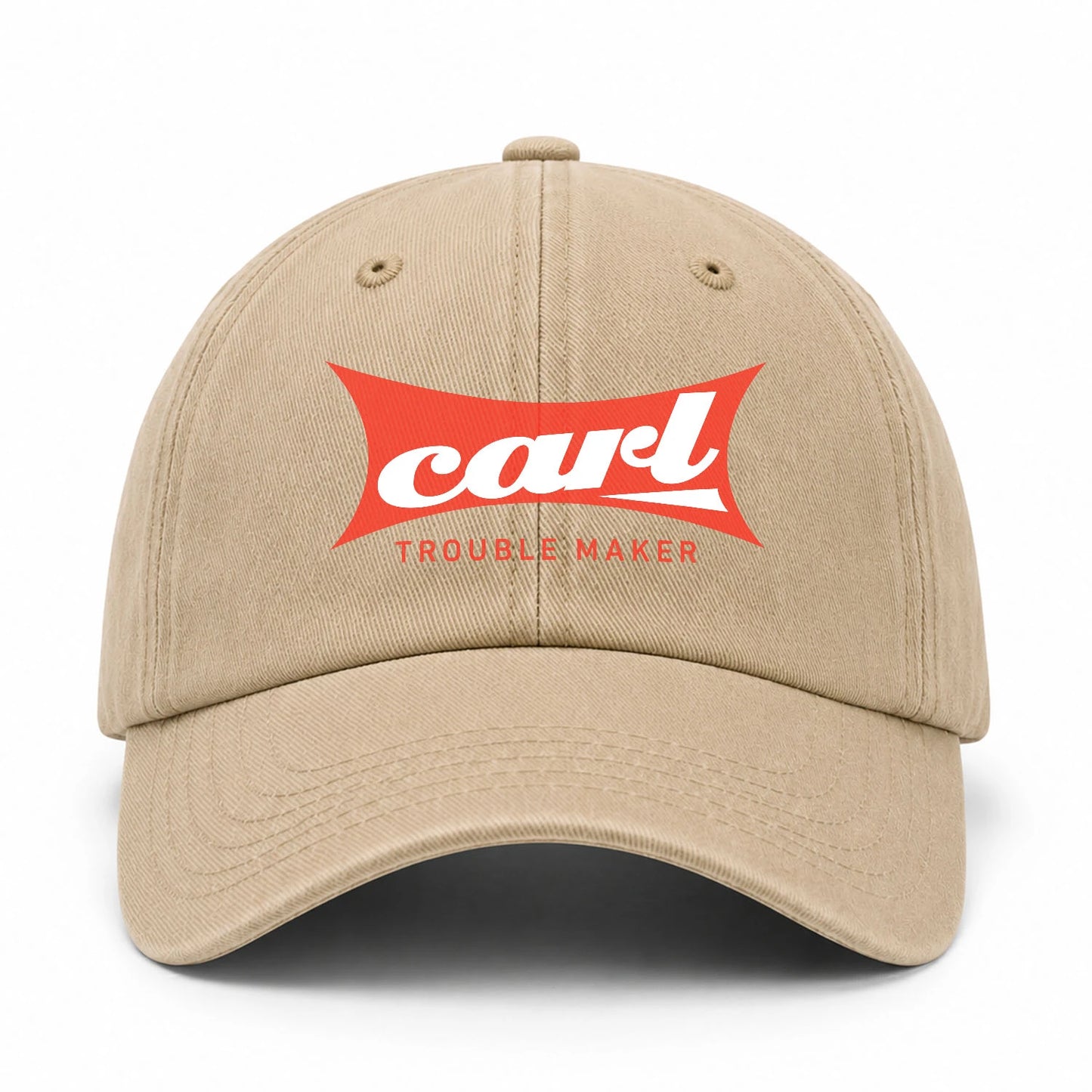 Trouble Maker Red Logo Washed Cap CARL 13K1 C78PF