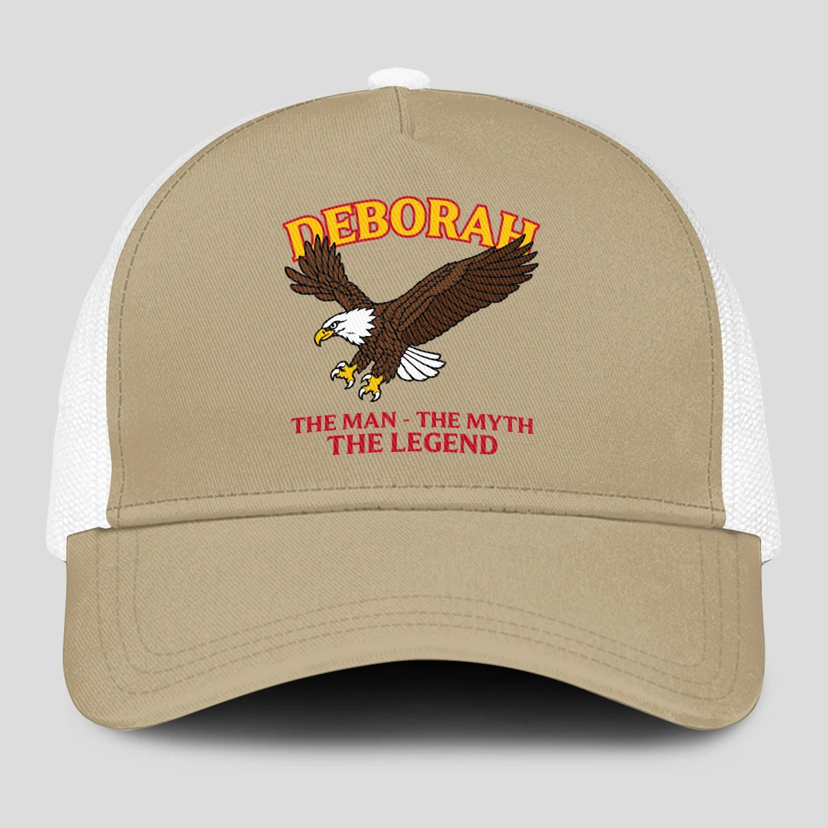 The Man The Myth The Legend Eagle Khaki Mesh Cap DEBORAH 13K1 C210PF