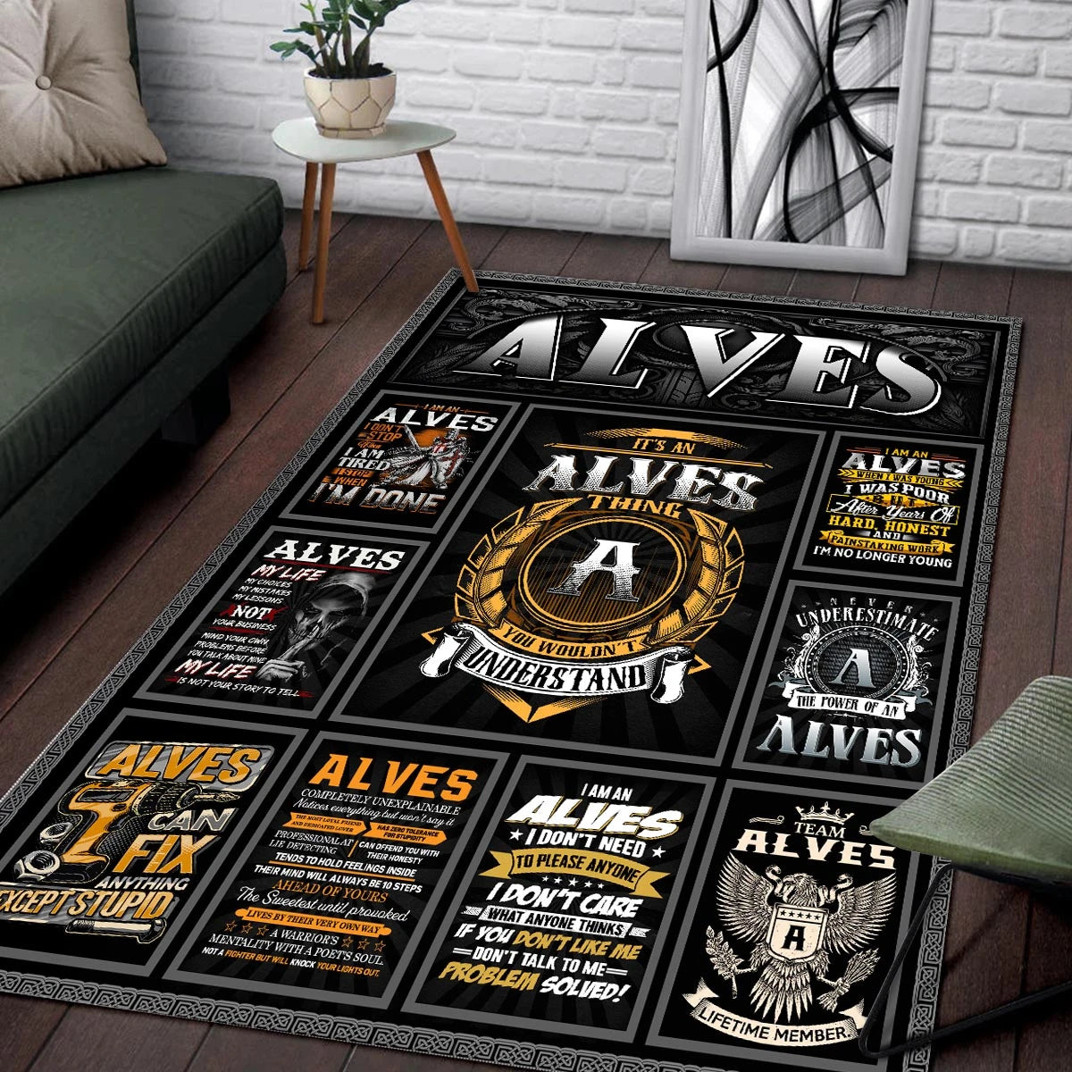 ALVES Personalized Sponge Floor Mat – Custom Printed Home Decor 13K1-AR2