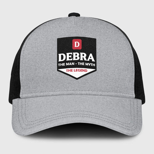 The Man The Myth The Legend Gray Mesh Cap DEBRA 13K1 C189PF