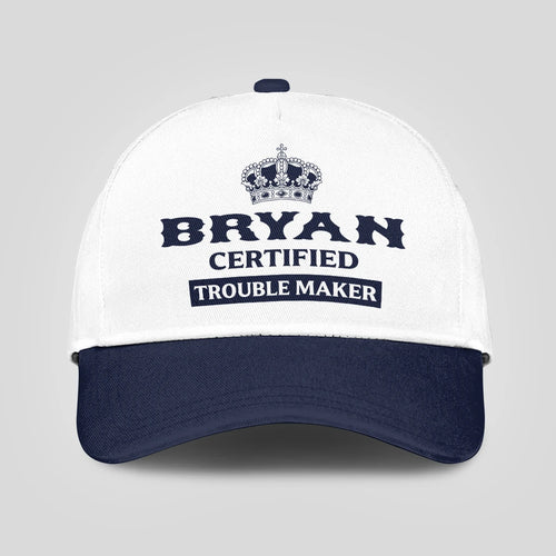 Certified Your Name Trouble Maker Washed Cap BRYAN 13K1 C148PF