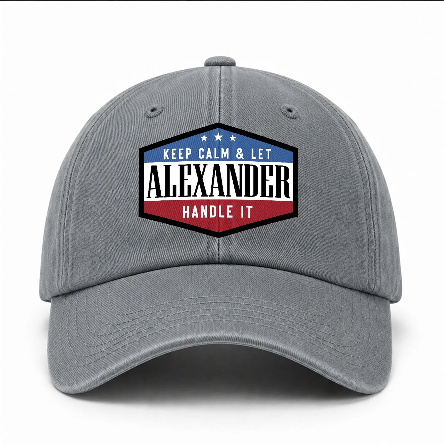 Keep Calm & Let Your Name Handle It Washed Cap ALEXANDER 13K1 C87PF
