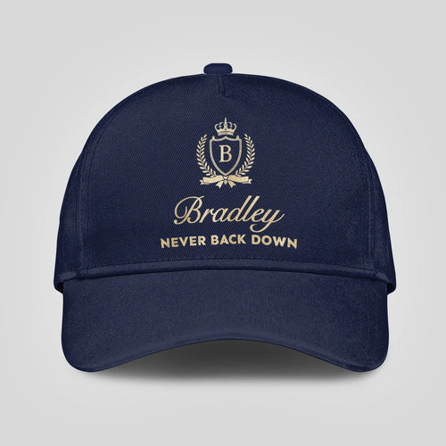 Never Back Down Luxury Crest Navy Cap BRADLEY 13K1 C167PF