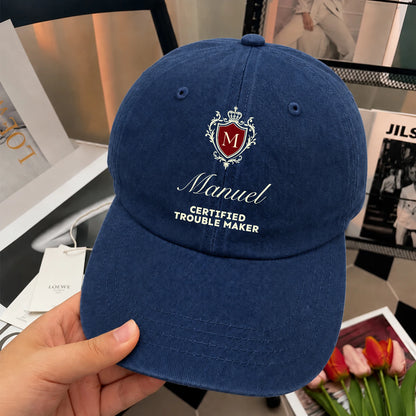 Live Laugh Love Royal Blue Washed Cap MANUEL 13K1 C176PF