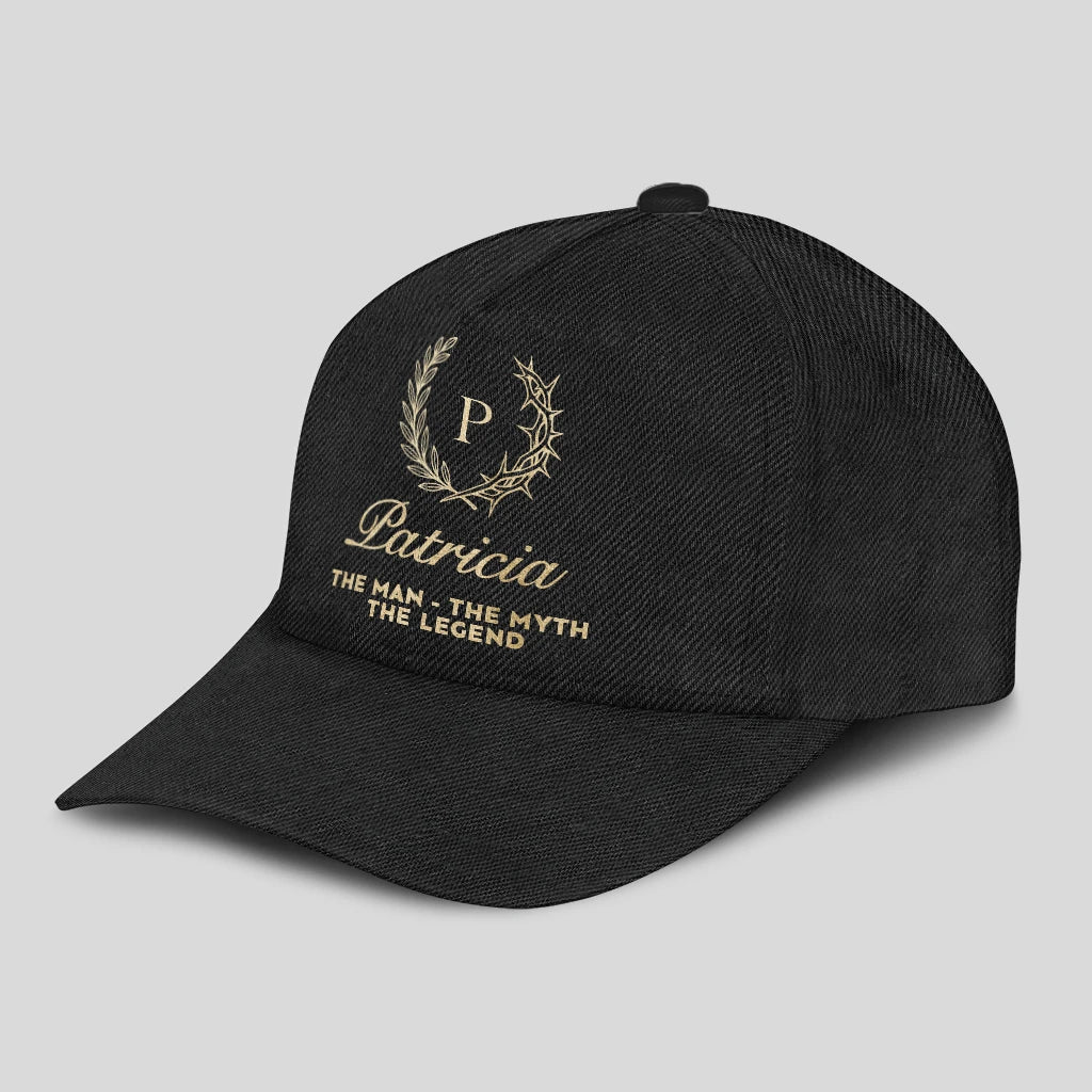 The Man The Myth The Legend God's Crown Black Cap PATRICIA 13K1 C175PF