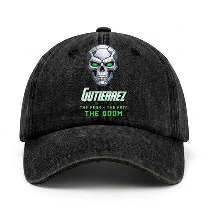 The Fear The Fate The Doom Skull Washed Cap GUTIERREZ 13K1 C99PF
