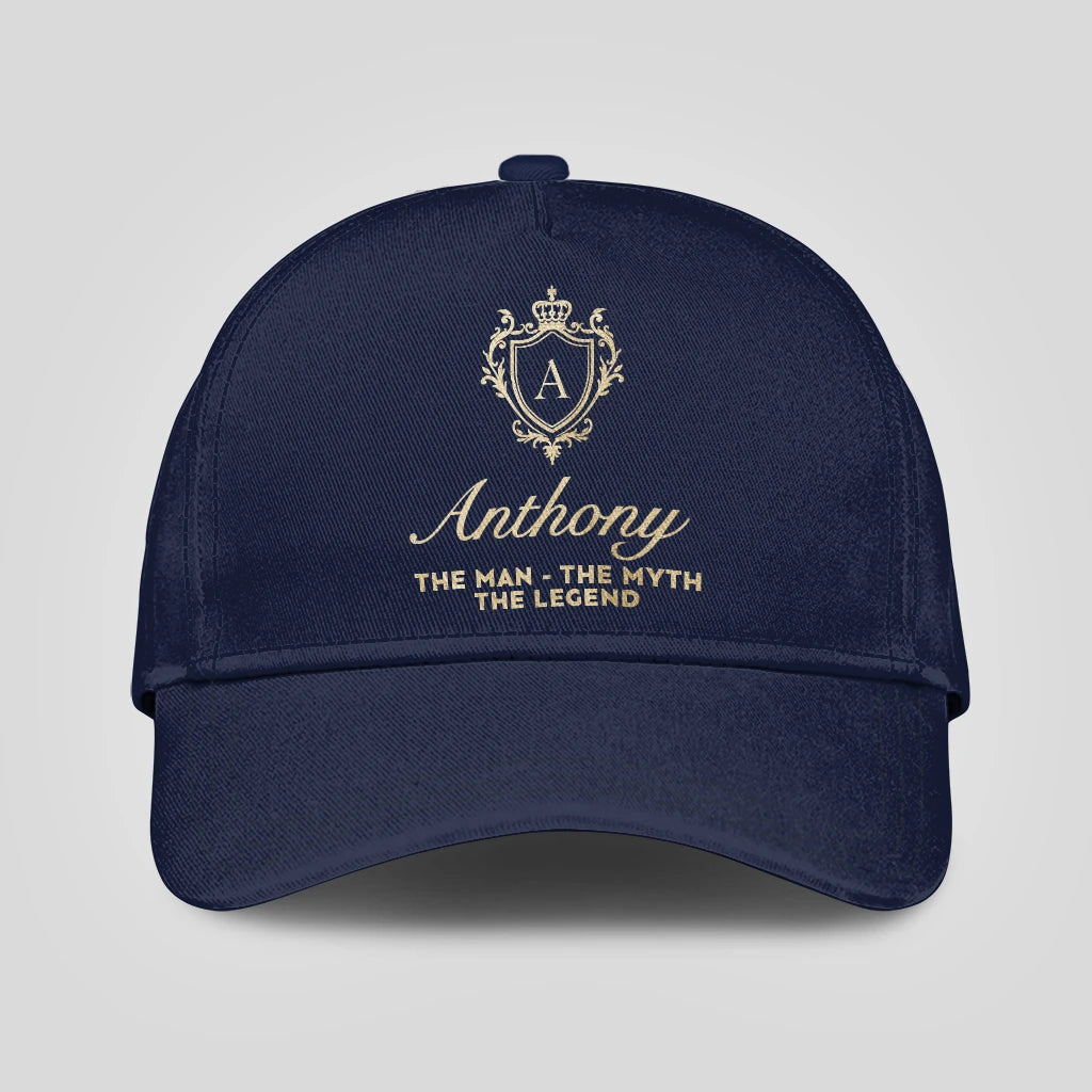 The Man The Myth The Legend Golden Navy Cap ANTHONY 13K1 C138PF