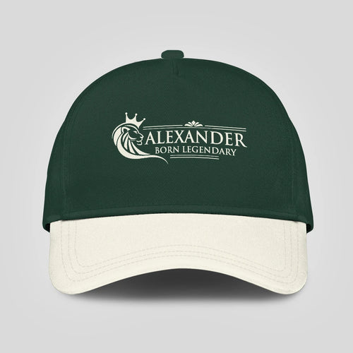 Born Legendary Lion Logo Sage Green And Beige Cap ALEXANDER 13K1 C182PF