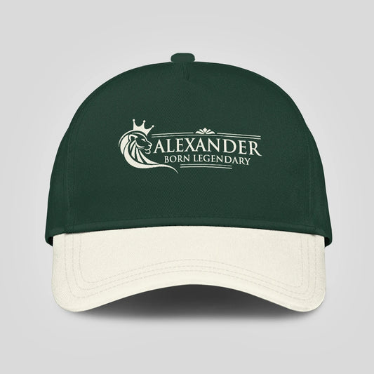 Born Legendary Lion Logo Sage Green And Beige Cap ALEXANDER 13K1 C182PF