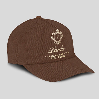 The Man The Myth The Legend Golden Brown Cap PAULA 13K1 C142PF
