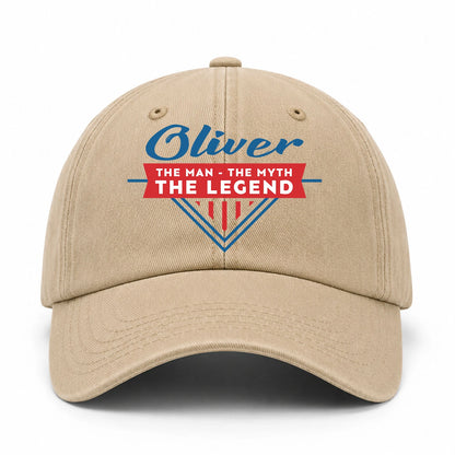 The Man The Myth The Legend Logo Washed Cap OLIVER 13K1 C37PF