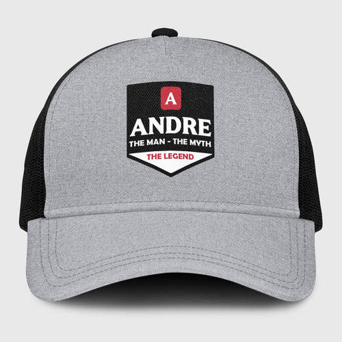The Man The Myth The Legend Gray Mesh Cap ANDRE 13K1 C189PF