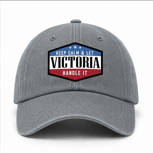 Keep Calm & Let Your Name Handle It Washed Cap VICTORIA 13K1 C87PF