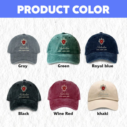 Live Laugh Love Elegant Burgundy Washed Cap NICHOLAS 13K1 C89PF