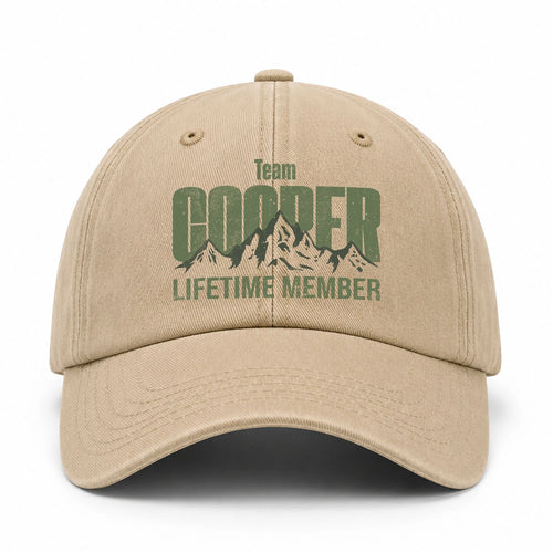Team Your Name Lifetime Member Mountain Cap COOPER 13K1 C58PF