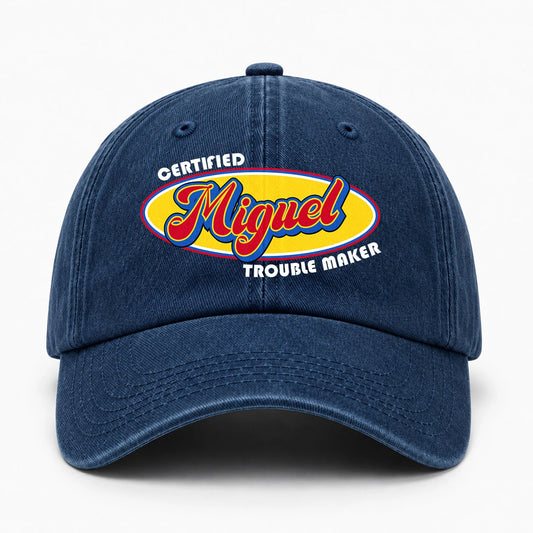 Certified Your Name Trouble Maker Washed Cap MIGUEL 13K1 C73PF