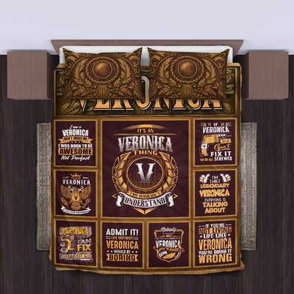 VERONICA Limited Edition Personalized Bedding Set 13K1-BS3