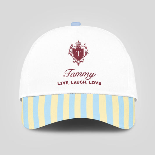 Live Laugh Love Blue And Yellow Luxury Cap TAMMY 13K1 C121PF