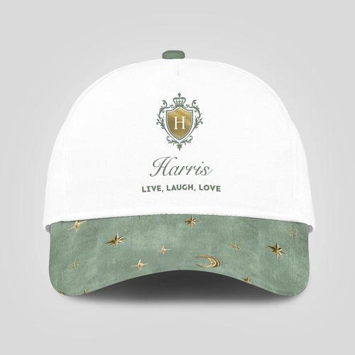 Live Laugh Love Stars And Moon Green Cap HARRIS 13K1 C124PF