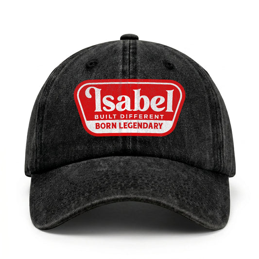 Built Different Born Legendary Red Logo Washed Cap ISABEL 13K1 C63PF