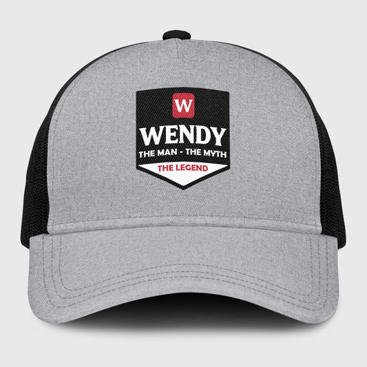 The Man The Myth The Legend Gray Mesh Cap WENDY 13K1 C189PF