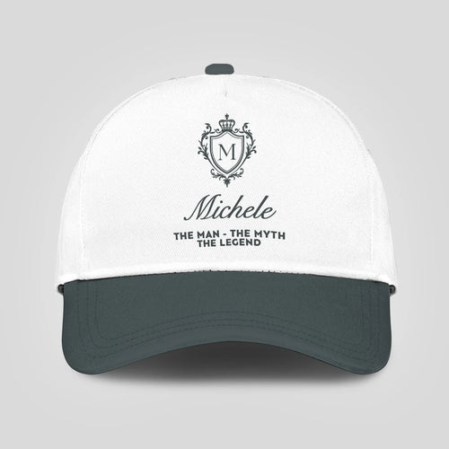 The Man The Myth The Legend Elegant Gray And White Cap MICHELE 13K1 C170PF