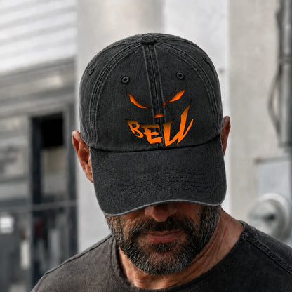 Your Name Jack O' Lantern Halloween Washed Cap BELL 13K1 C100PF