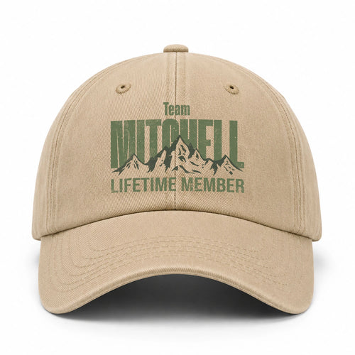 Team Your Name Lifetime Member Mountain Cap MITCHELL 13K1 C58PF