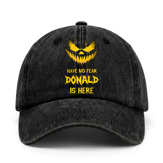 Have No Fear Your Name Is Here Jack O' Lantern Washed Cap DONALD 13K1 C135PF