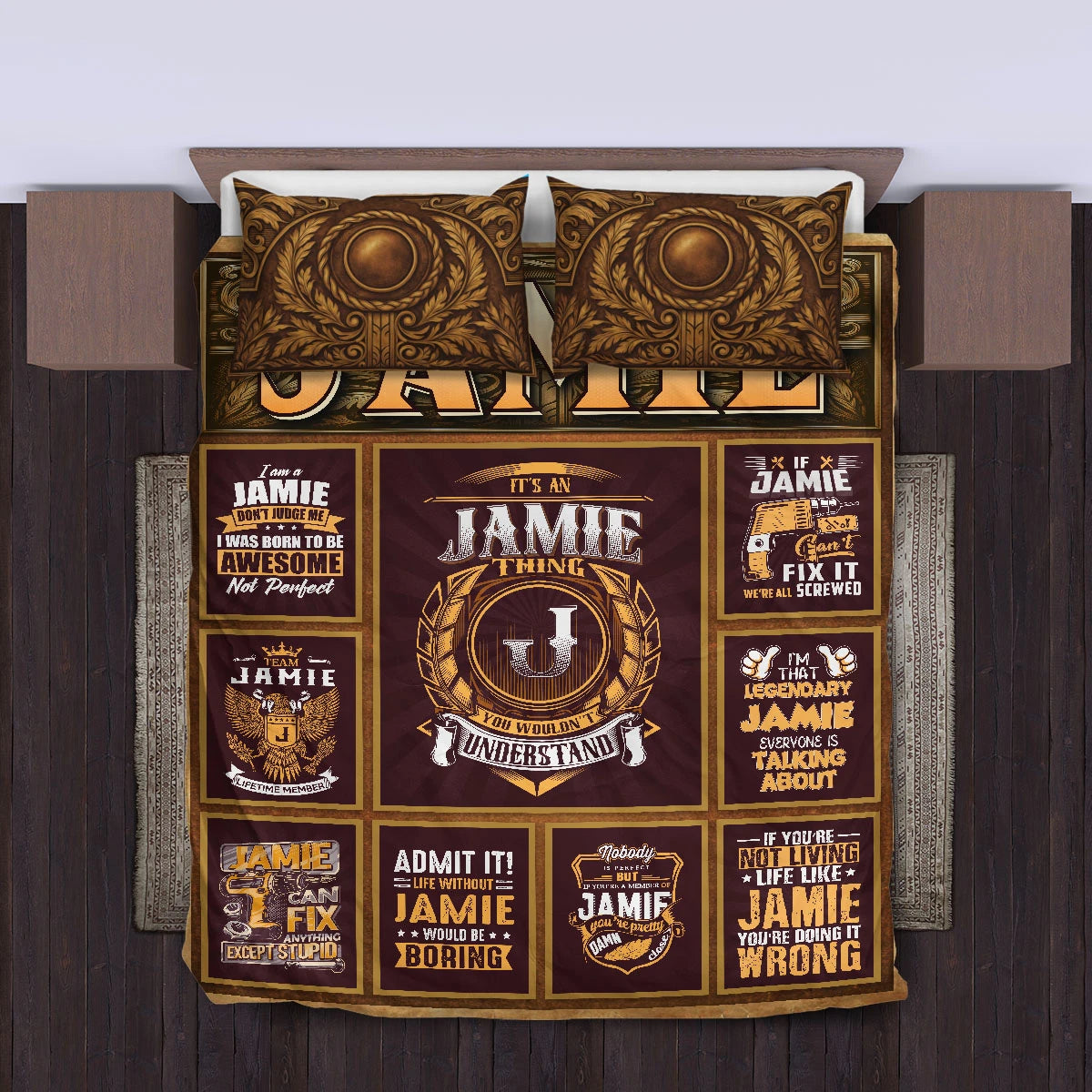JAMIE Limited Edition Personalized Bedding Set 13K1-BS3
