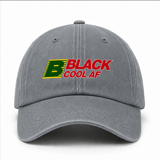 Your Name Cool Af Funny Washed Cap BLACK 13K1 C85PF