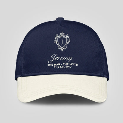 The Man The Myth The Legend Navy And Beige Cap JEREMY 13K1 C145PF