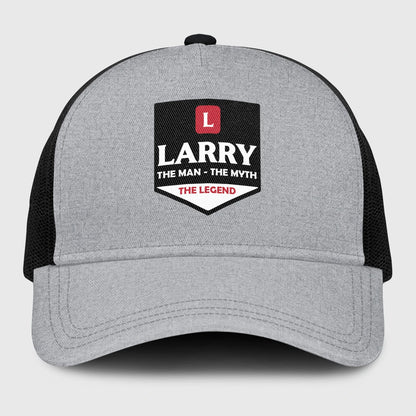 The Man The Myth The Legend Gray Mesh Cap LARRY 13K1 C189PF