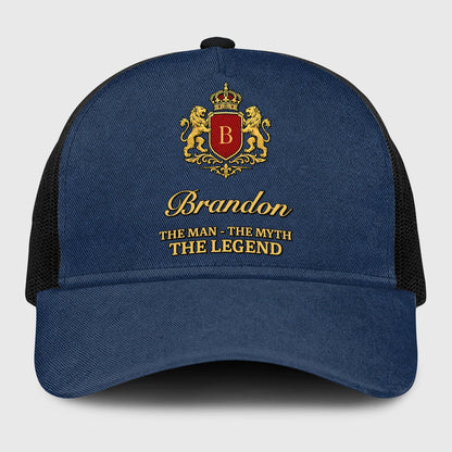 The Man The Myth The Legend Royal Blue Mesh Cap BRANDON 13K1 C187PF