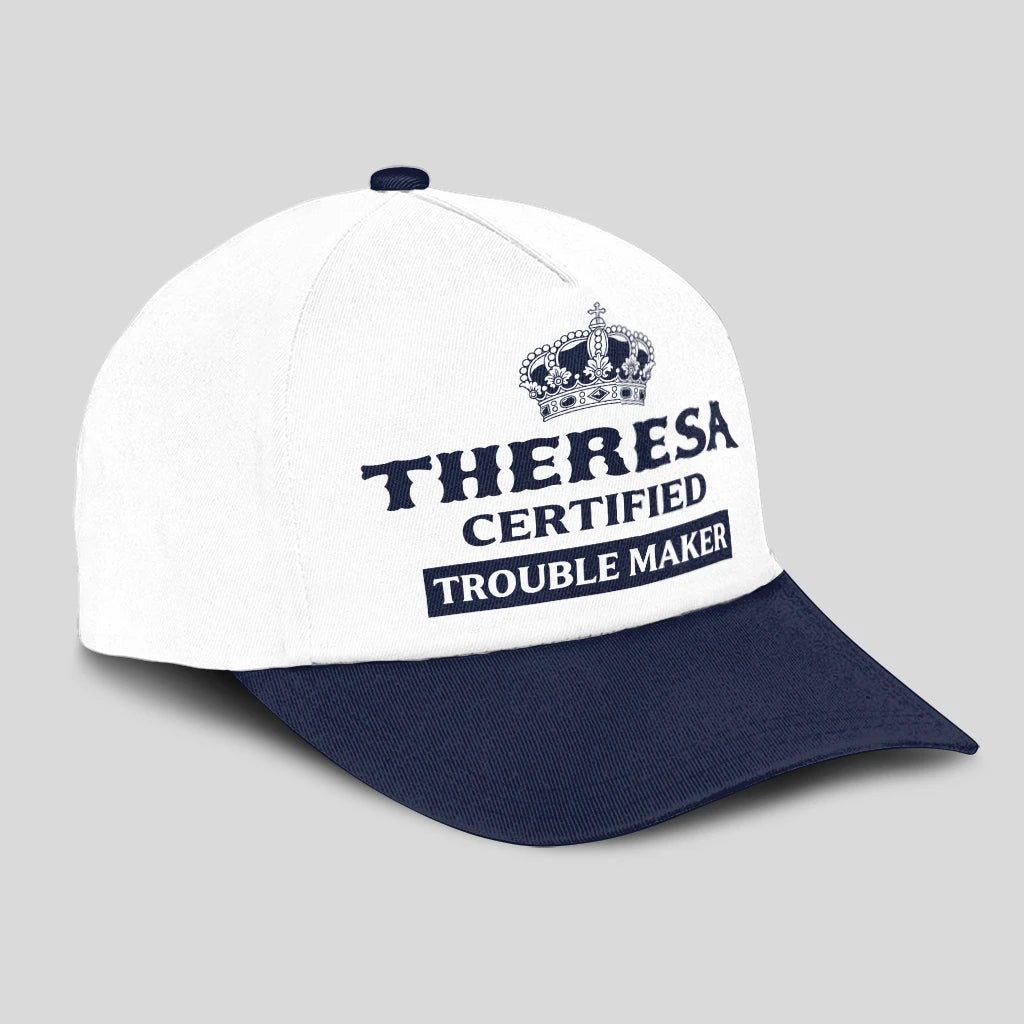 Certified Your Name Trouble Maker Washed Cap THERESA 13K1 C148PF