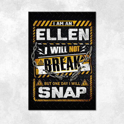 ELLEN Motivational Rug – Black & Yellow Quote Carpet for Living Room 13K1-AR1