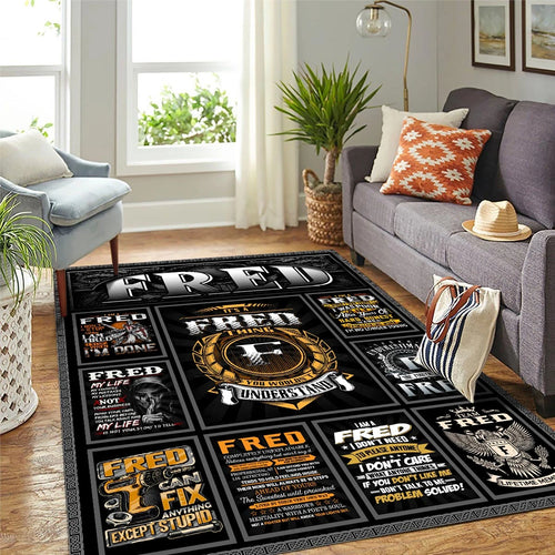 FRED Personalized Sponge Floor Mat – Custom Printed Home Decor 13K1-AR2