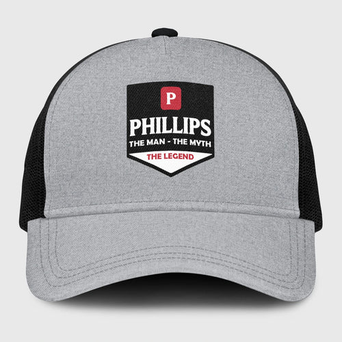 The Man The Myth The Legend Gray Mesh Cap PHILLIPS 13K1 C189PF