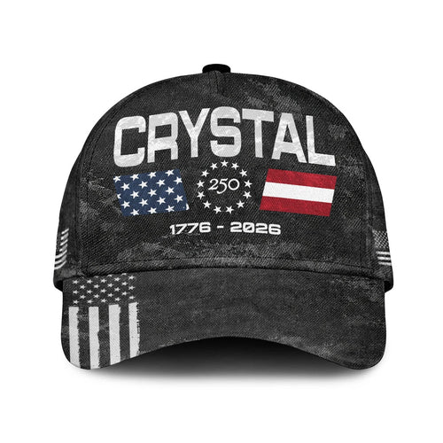 CRYSTAL 13K1-C13PF 250th Anniversary Patriotic Baseball Cap 1776–2026