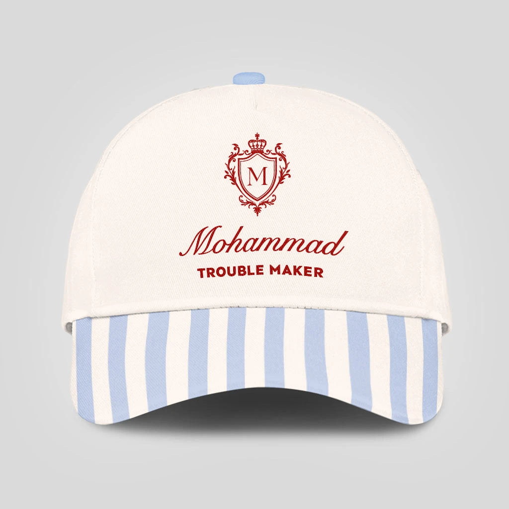 Trouble Maker Stripped Blue Beach Cap MOHAMMAD 13K1 C74PF