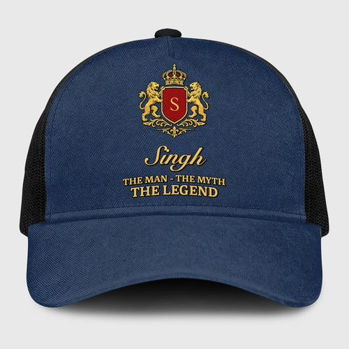 The Man The Myth The Legend Royal Blue Mesh Cap SINGH 13K1 C187PF