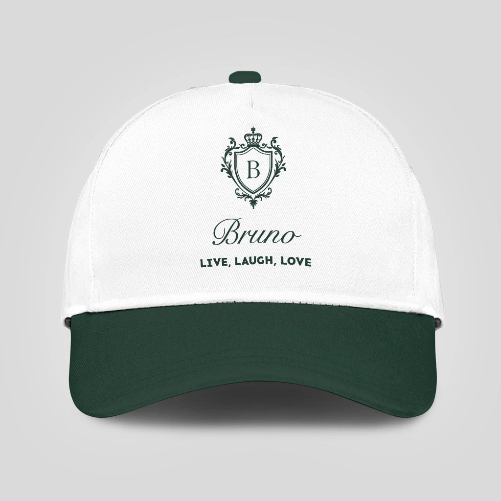 Live Laugh Love Elegant Blue And White Cap BRUNO 13K1 C90PF
