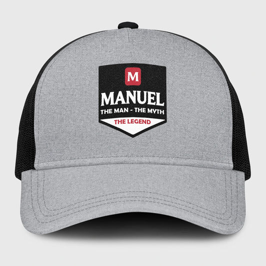 The Man The Myth The Legend Gray Mesh Cap MANUEL 13K1 C189PF